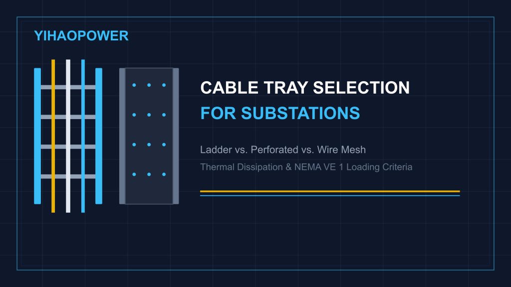 Cable ladder vs perforated cable tray selection diagram for power substation engineering by YIHAOPOWER