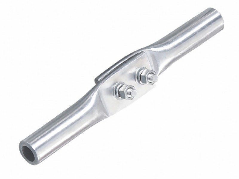 High conductivity aluminum compression jumper clamp for overhead line connection