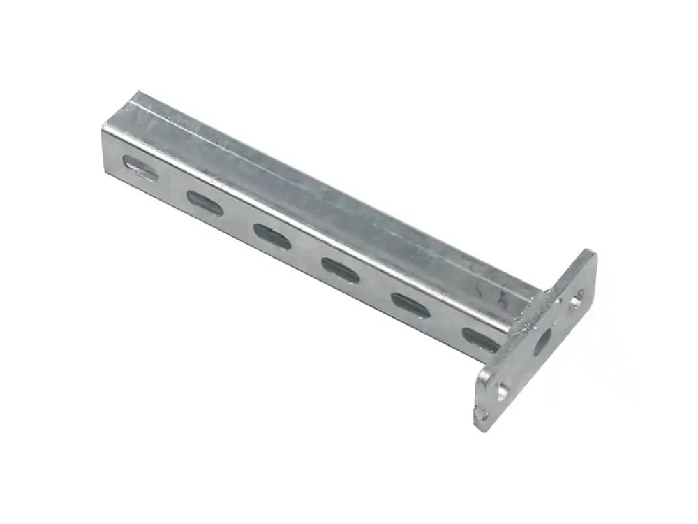 Hot dip galvanized steel cable tray vertical post with welded base plate