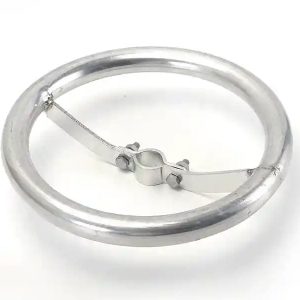 Circular aluminum corona ring grading ring for high voltage insulator string