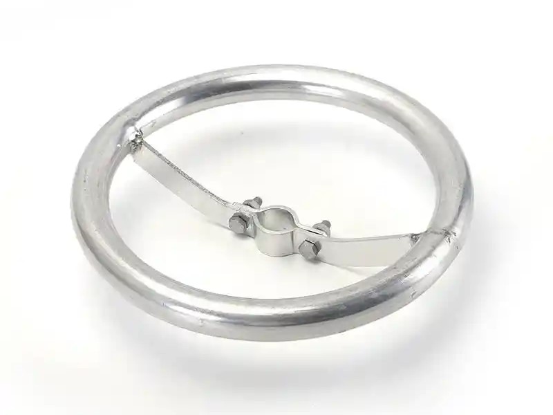 Circular aluminum corona ring grading ring for high voltage insulator string