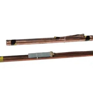Electrolytic Ion Grounding Rod with copper lead strap for high resistivity soil earthing