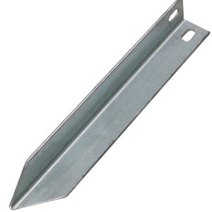 Hot dip galvanized steel angle ground electrode with pointed tip and connection holes