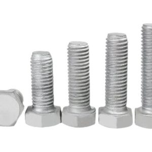 Hot dip Galvanized Steel Hex Bolt set for power hardware and structural grounding
