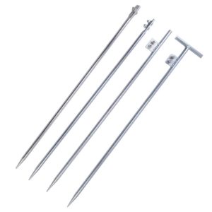 Galvanized steel pipe ground electrode with pointed tip and terminal clamp