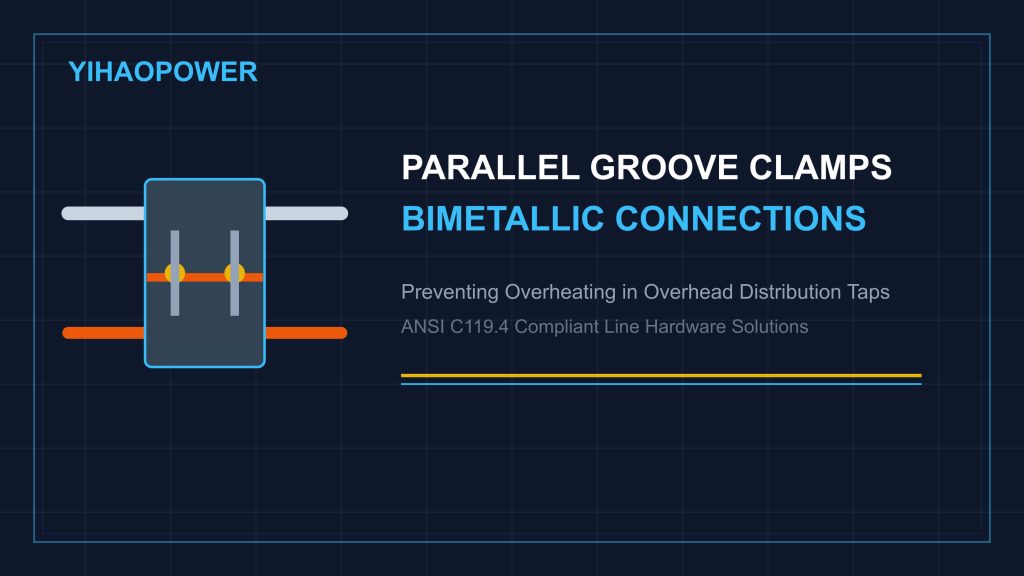 Parallel groove clamps for bimetallic conductor connections in overhead distribution by YIHAOPOWER
