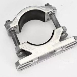 Single Aluminum Cable Cleat with rubber liner for single cable fixing