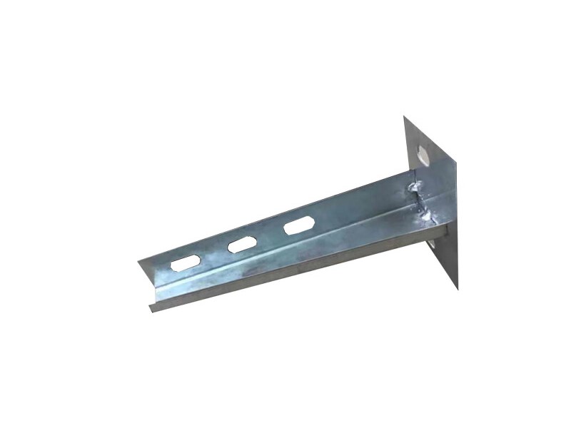 Single hot dip galvanized cable tray cantilever bracket support arm