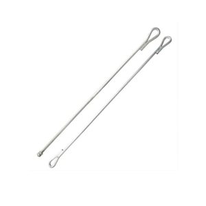 Hot dip galvanized thimble eye stay rod assembly for utility pole anchoring