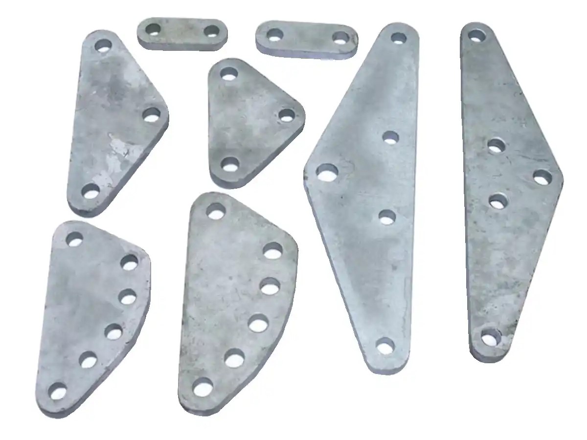Carbon steel hot dip galvanized yoke plate and adjusting plate assortment