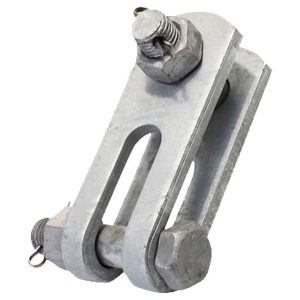 Z series structural steel hot dip galvanized right angle clevis plate with bolts and cotter pins